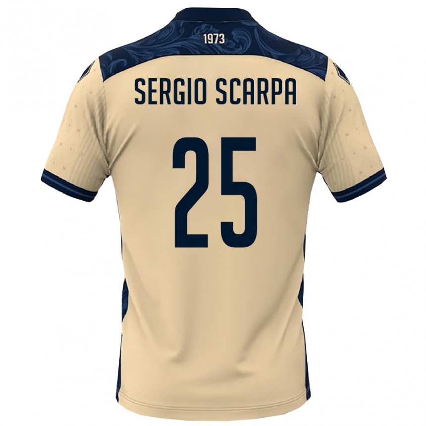 גברים כדורגל ניקולו סרג׳יו סקארפה #25 לבן כחול נייבי הרחק ג'רזי 2025/26