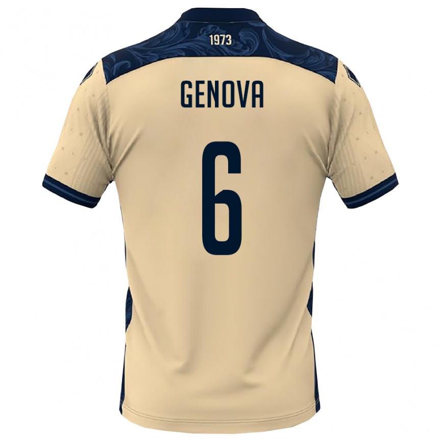 גברים כדורגל אלסיו רפאל ג׳נובה #6 לבן כחול נייבי הרחק ג'רזי 2025/26