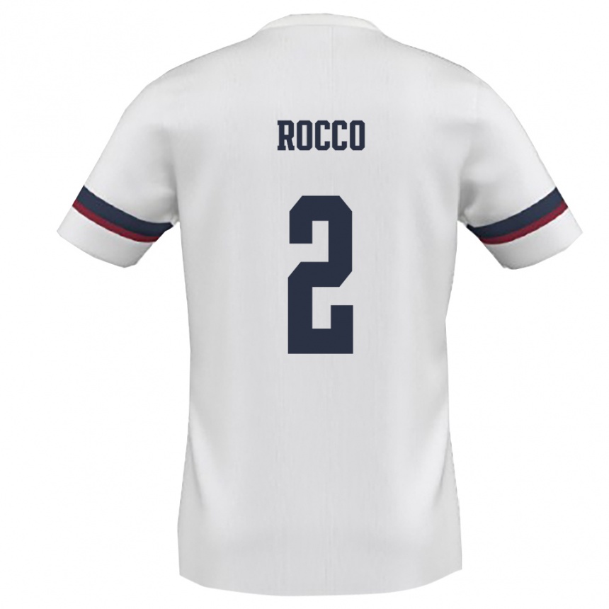 גברים כדורגל Antonio Rocco #2 לבן אדום הרחק ג'רזי 2025/26