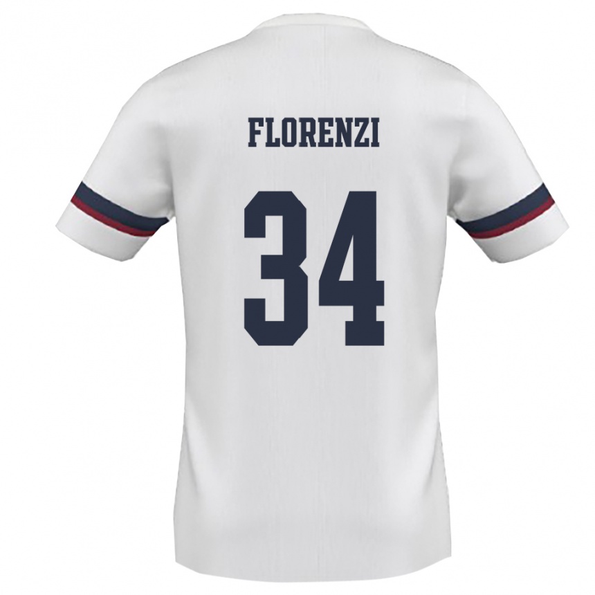 גברים כדורגל אלדו פלורנצי #34 לבן אדום הרחק ג'רזי 2025/26