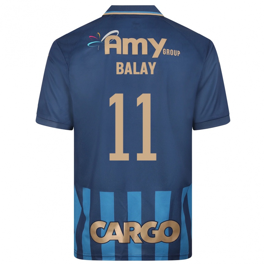 גברים כדורגל יהודה בליי #11 כחול נייבי כחול הרחק ג'רזי 2025/26