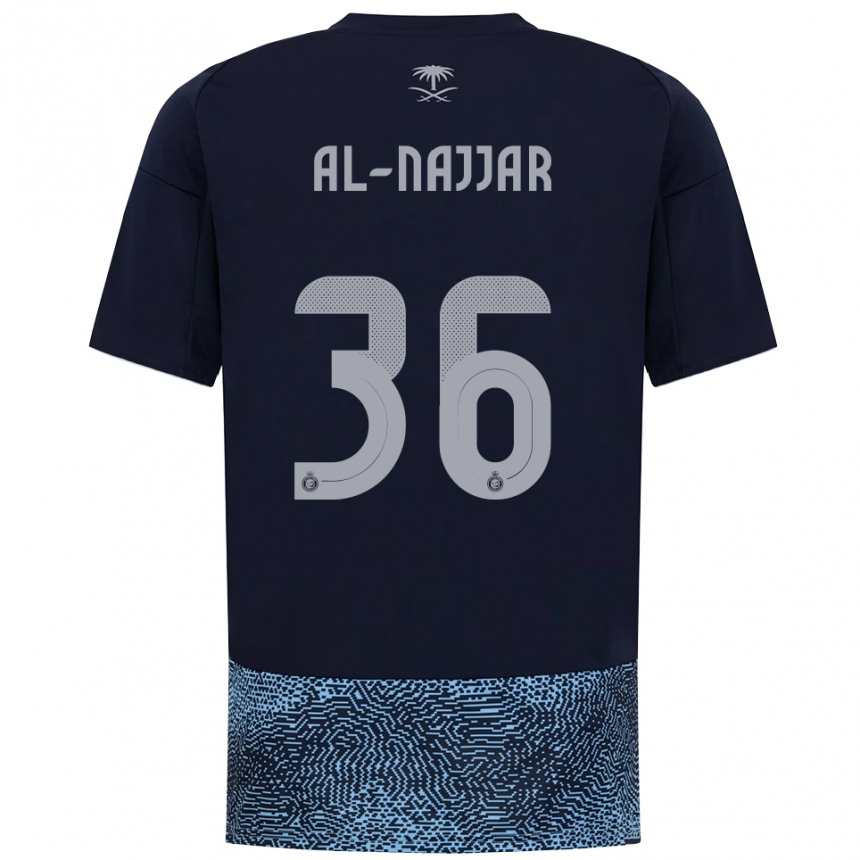גברים כדורגל רחד אל-נג׳אר #36 כחול נייבי תכלת הרחק ג'רזי 2025/26