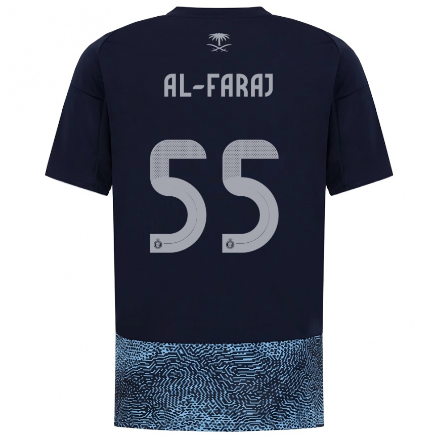 גברים כדורגל עבדולעזיז בן חסן בן סולימאן אל פרג' #55 כחול נייבי תכלת הרחק ג'רזי 2025/26