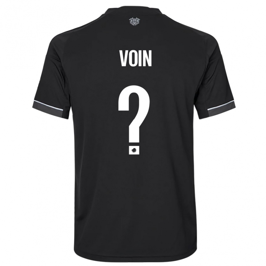 גברים כדורגל Simon Voin #0 שחור לבן הרחק ג'רזי 2025/26