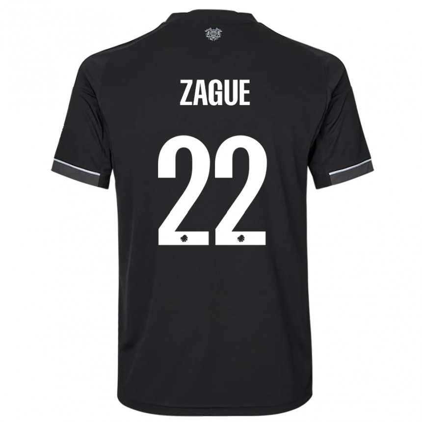 גברים כדורגל יורם זאג #22 שחור לבן הרחק ג'רזי 2025/26