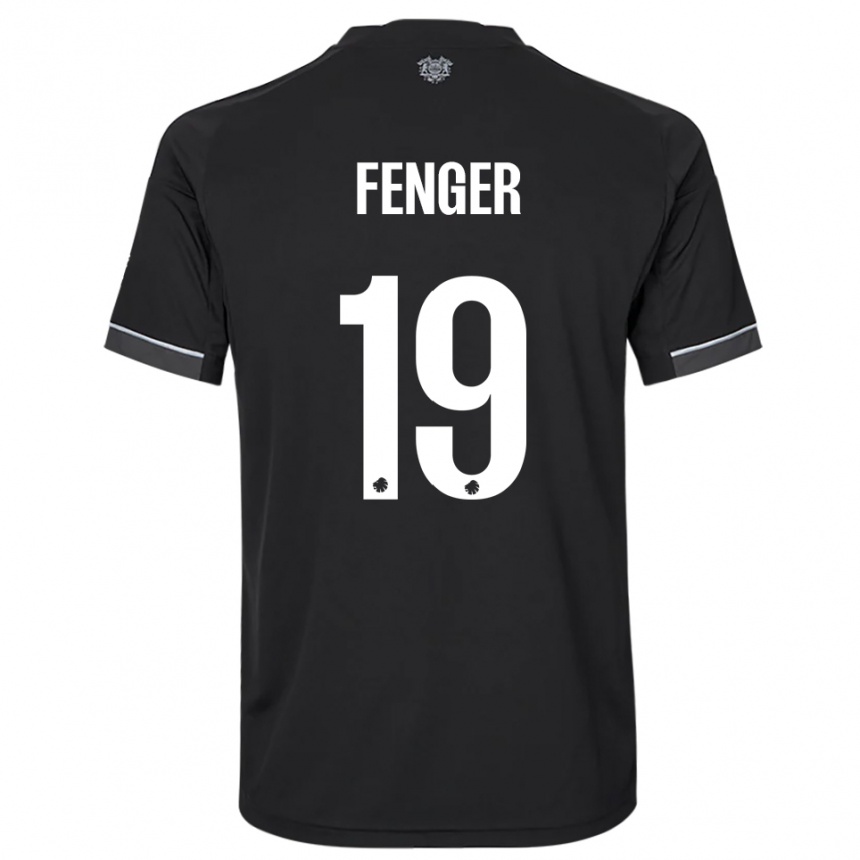 גברים כדורגל אוסקר פנגר #19 שחור לבן הרחק ג'רזי 2025/26