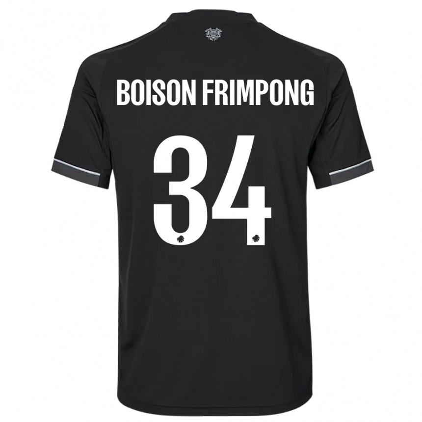 גברים כדורגל דייוויד פרימפונג #34 שחור לבן הרחק ג'רזי 2025/26