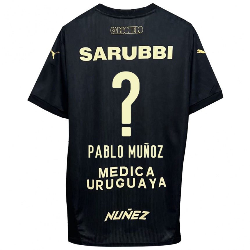 גברים כדורגל Juan Pablo Muñoz #0 שחור זהב הרחק ג'רזי 2025/26