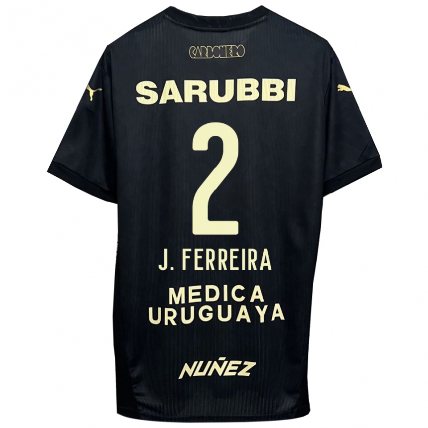 גברים כדורגל חואקין פריירה #2 שחור זהב הרחק ג'רזי 2025/26