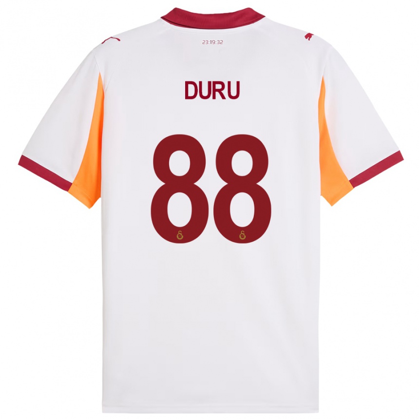 גברים כדורגל מוסטפה דורו #88 לבן אדום הרחק ג'רזי 2025/26