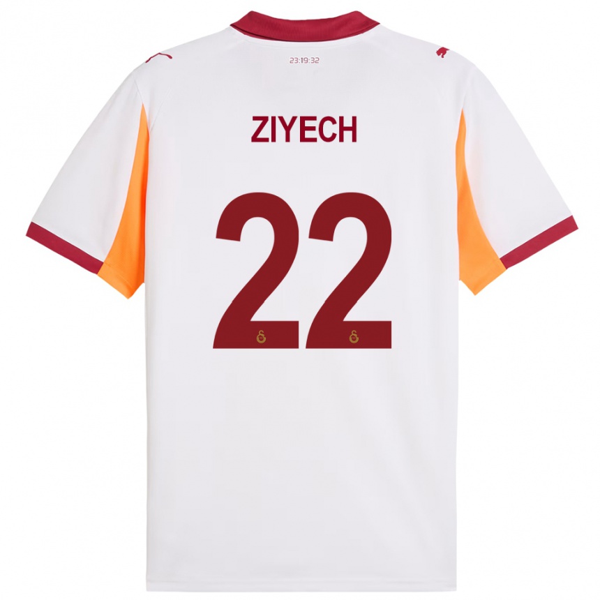 גברים כדורגל חאקים זייך #22 לבן אדום הרחק ג'רזי 2025/26
