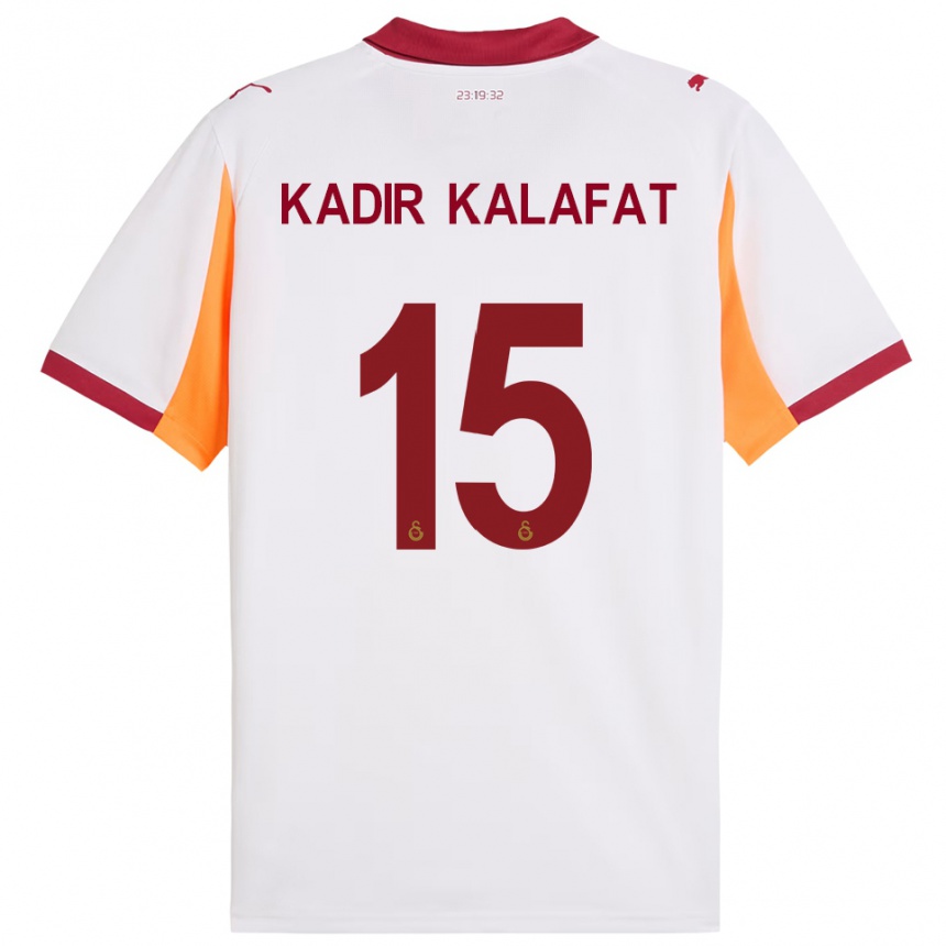 גברים כדורגל איסמעיל קדיר קלאפאט #15 לבן אדום הרחק ג'רזי 2025/26