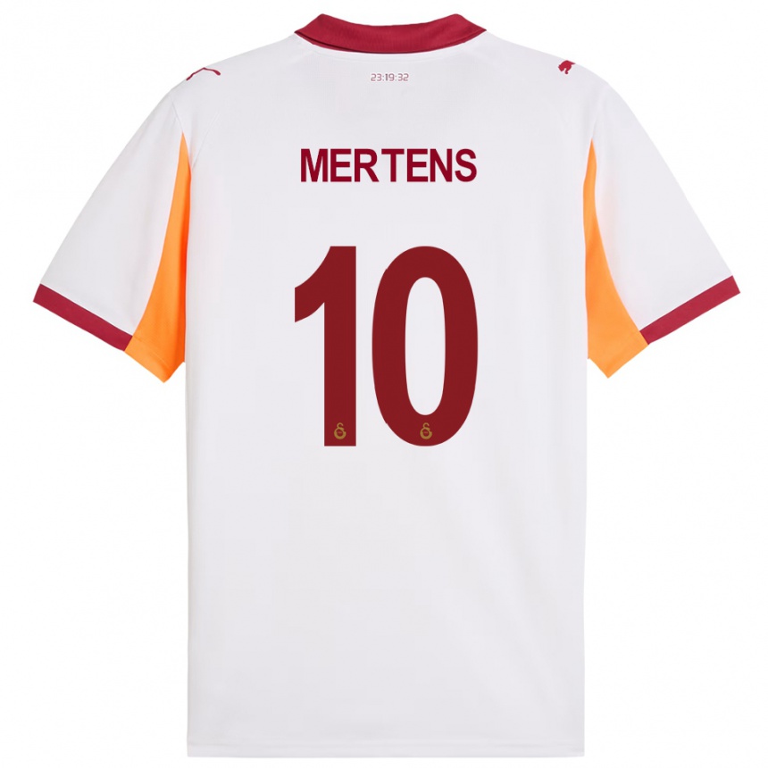 גברים כדורגל דריס מרטנס #10 לבן אדום הרחק ג'רזי 2025/26