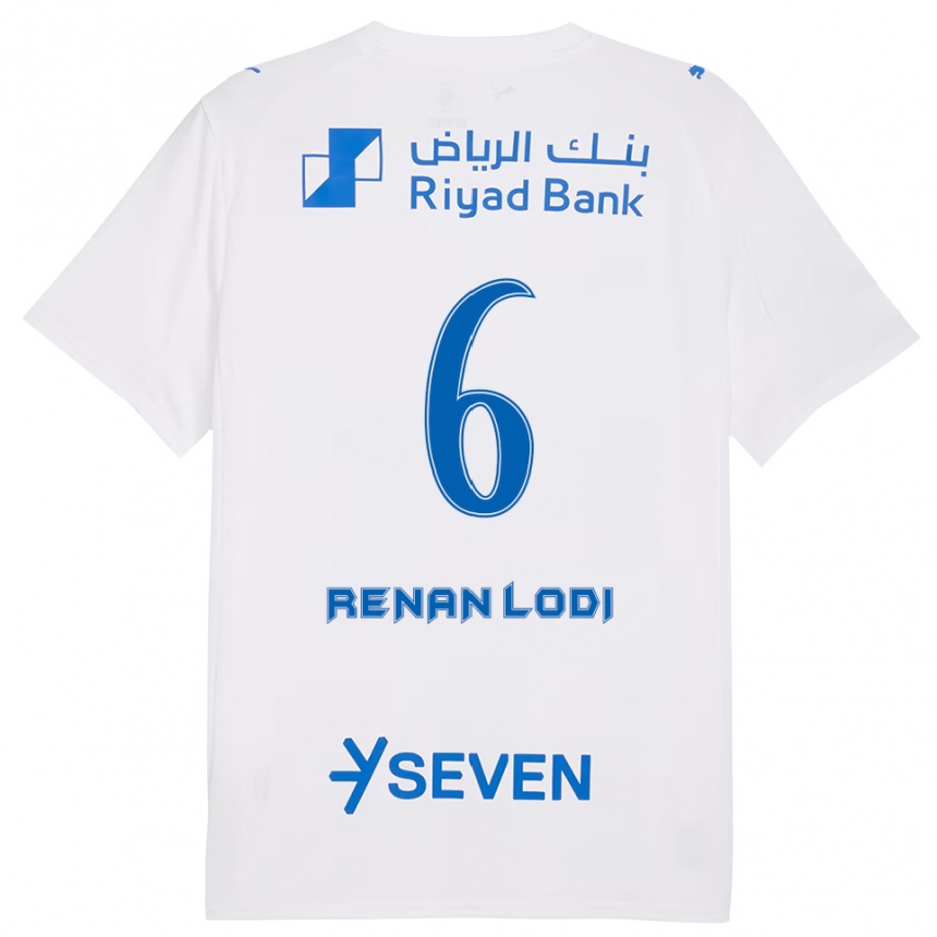 גברים כדורגל רנאן לודי #6 לבן כחול הרחק ג'רזי 2025/26