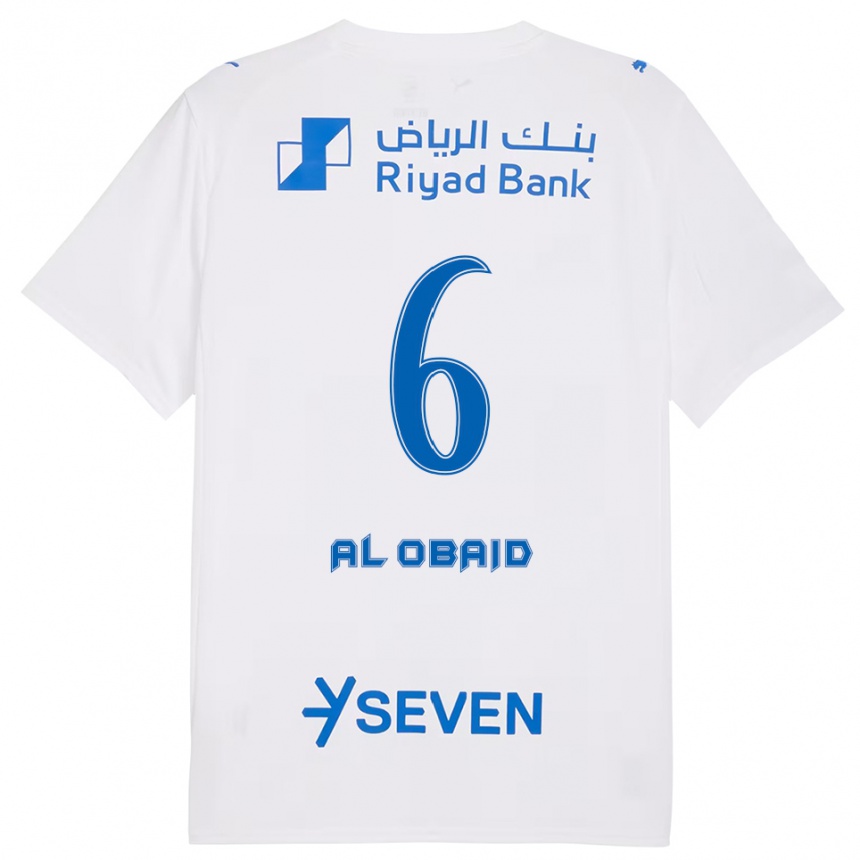 גברים כדורגל לולו אל-עובייד #6 לבן כחול הרחק ג'רזי 2025/26