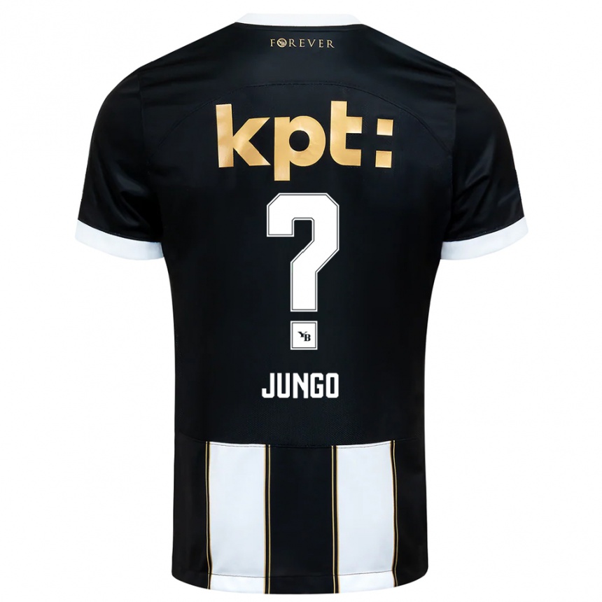 גברים כדורגל מתאו ג׳ונגו #0 שחור לבן הרחק ג'רזי 2025/26