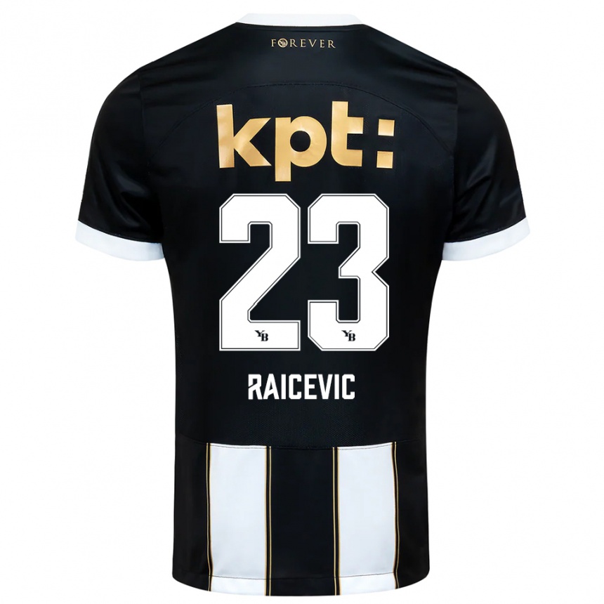 גברים כדורגל סטיבן רייצביץ׳ #23 שחור לבן הרחק ג'רזי 2025/26