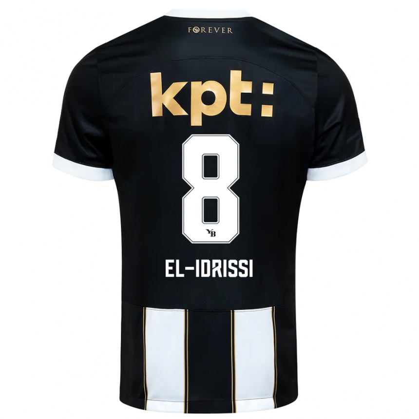 גברים כדורגל Ben El-Idrissi #8 שחור לבן הרחק ג'רזי 2025/26