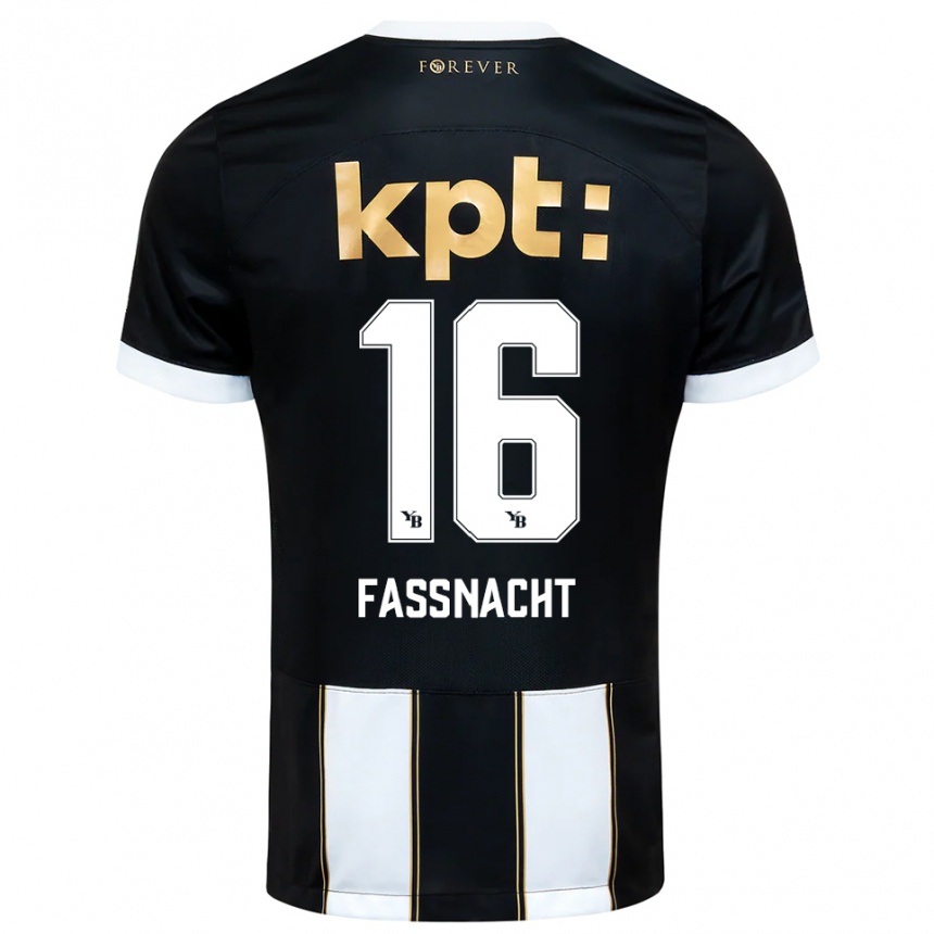 גברים כדורגל כריסטיאן פאסנאכט #16 שחור לבן הרחק ג'רזי 2025/26