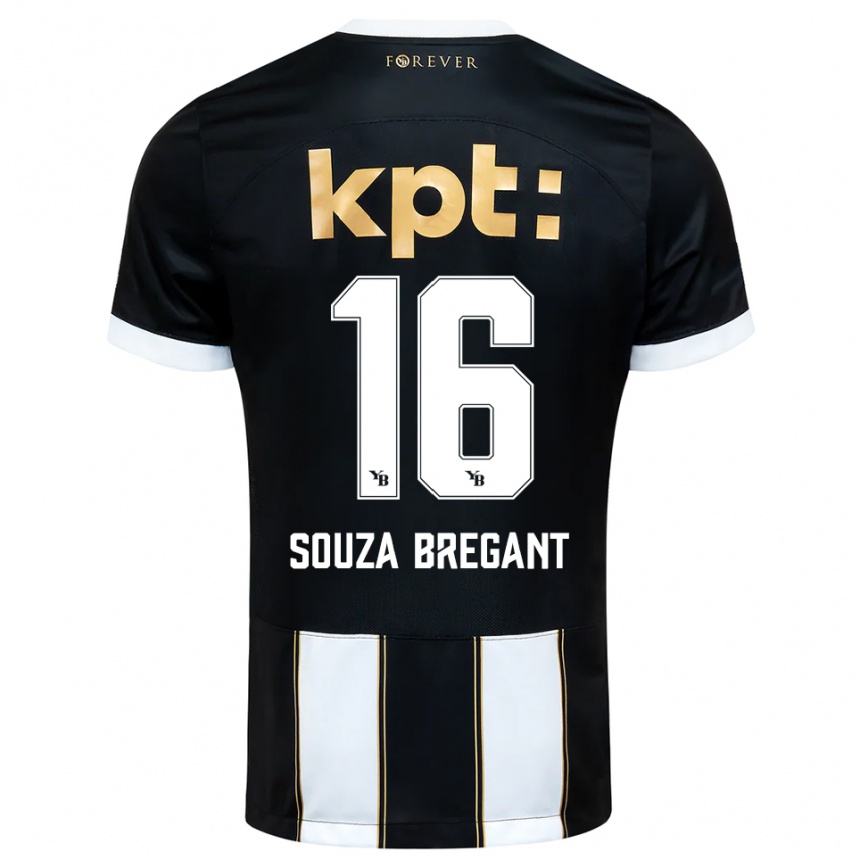 גברים כדורגל Pietro Souza Bregant #16 שחור לבן הרחק ג'רזי 2025/26