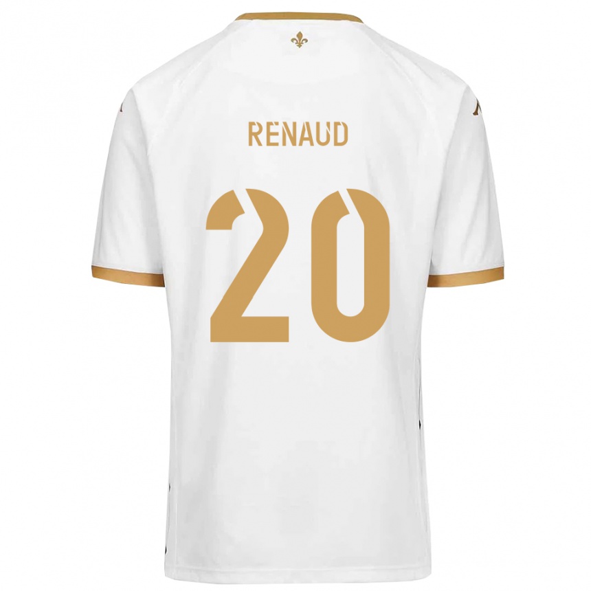 גברים כדורגל Tom Renaud #20 לבן זהב הרחק ג'רזי 2025/26