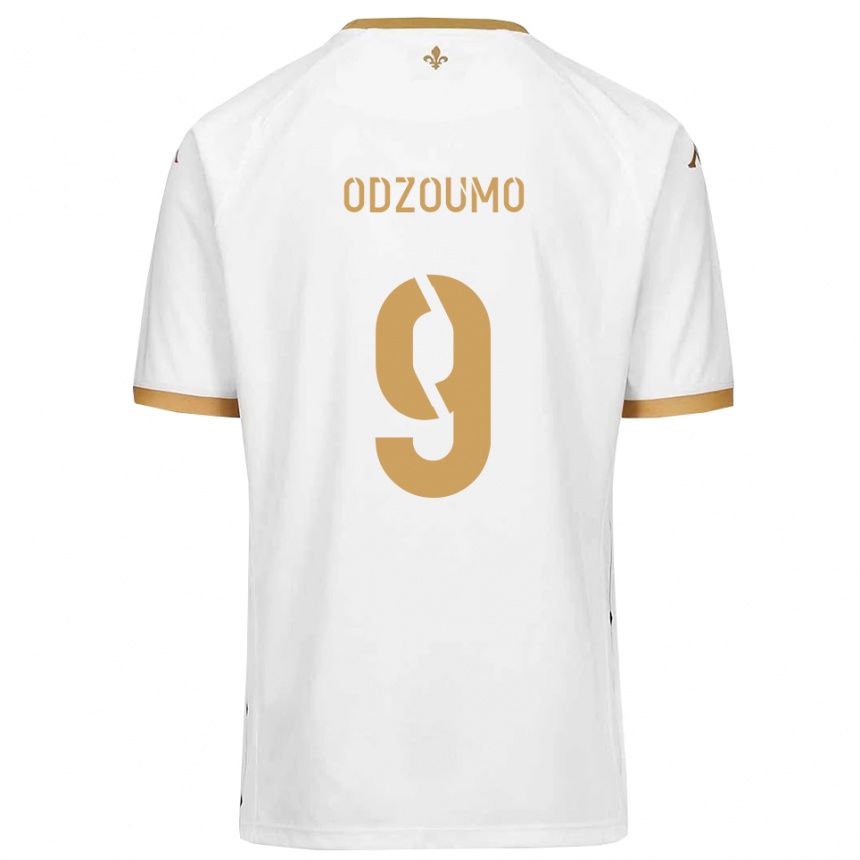 גברים כדורגל Cédric Odzoumo #9 לבן זהב הרחק ג'רזי 2025/26