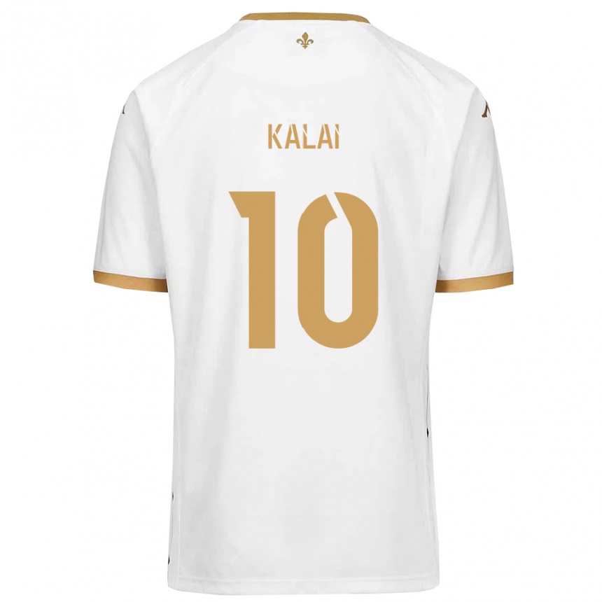 גברים כדורגל ג׳אווד קלעי #10 לבן זהב הרחק ג'רזי 2025/26