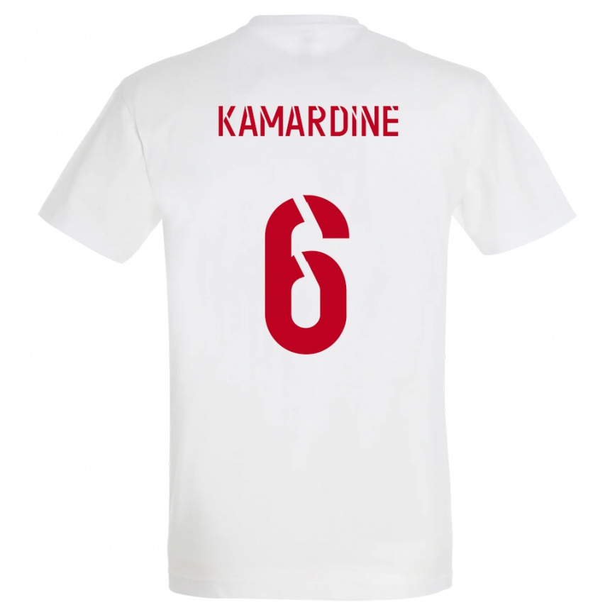 גברים כדורגל Mohamed Kamardine #6 לבן אדום צהוב הרחק ג'רזי 2025/26