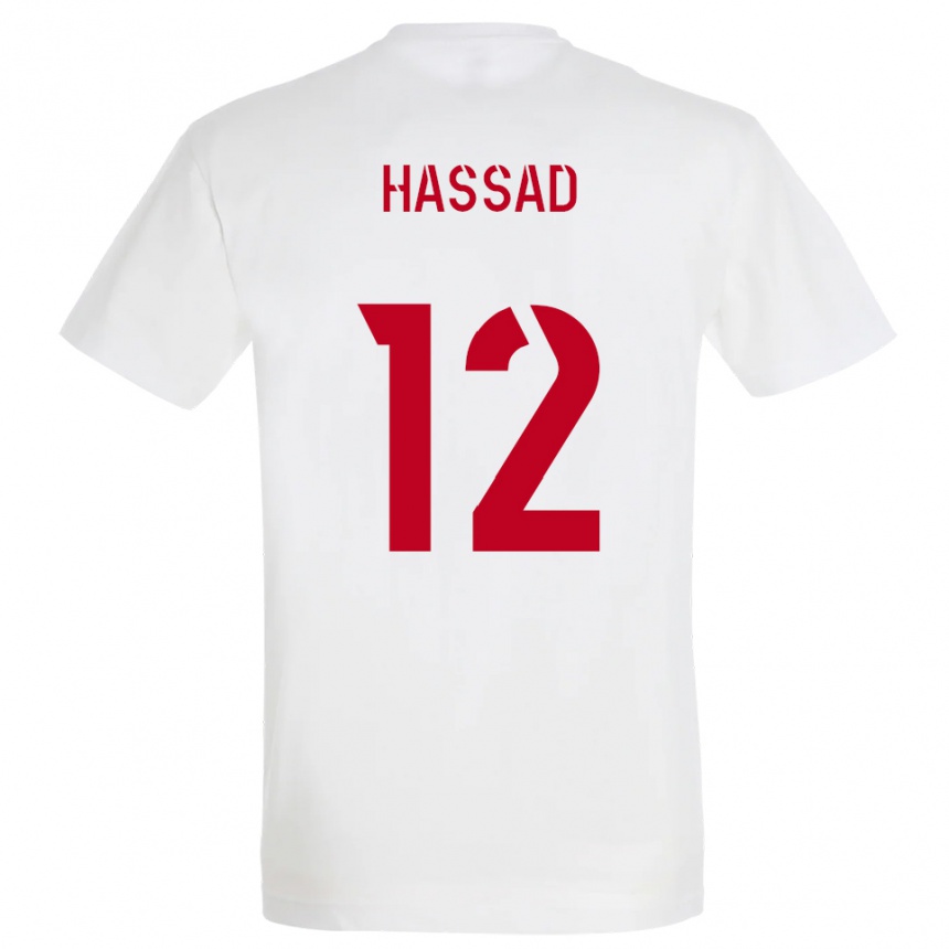 גברים כדורגל ריאן הסד #12 לבן אדום צהוב הרחק ג'רזי 2025/26