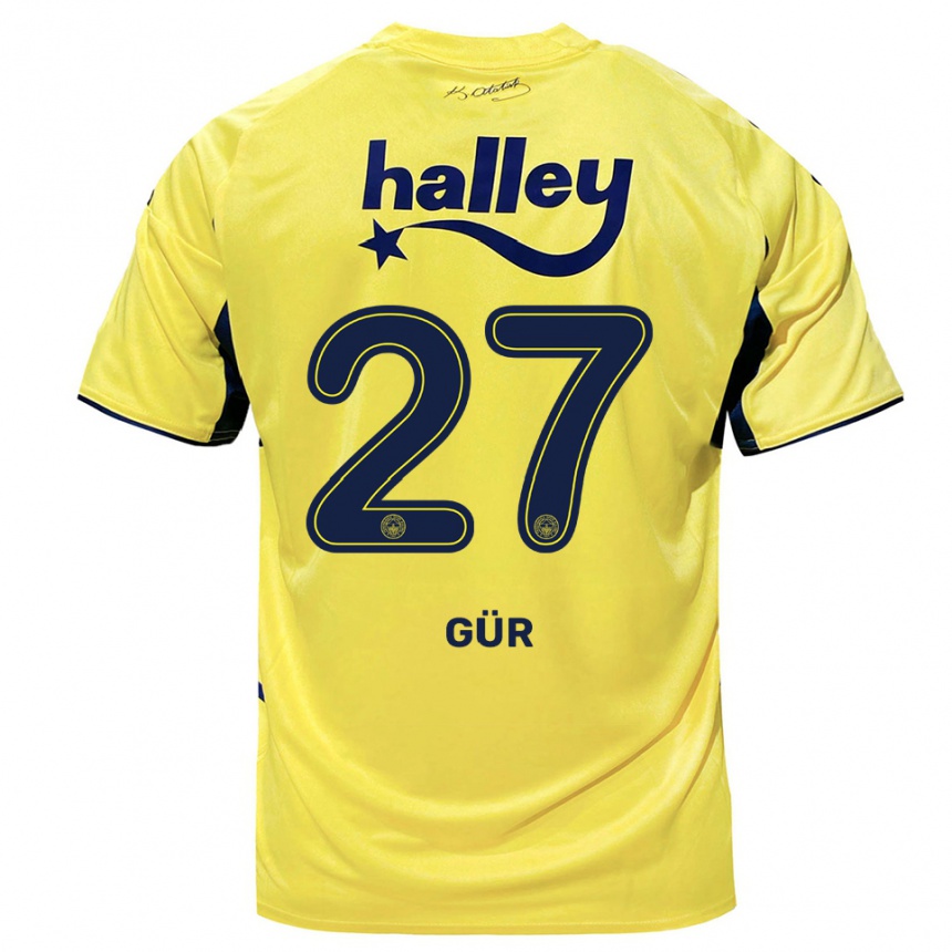 גברים כדורגל אטה גור #27 צהוב כחול נייבי הרחק ג'רזי 2025/26