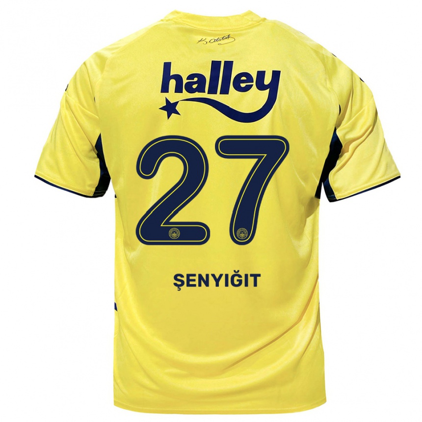 גברים כדורגל אנס שניגיט #27 צהוב כחול נייבי הרחק ג'רזי 2025/26
