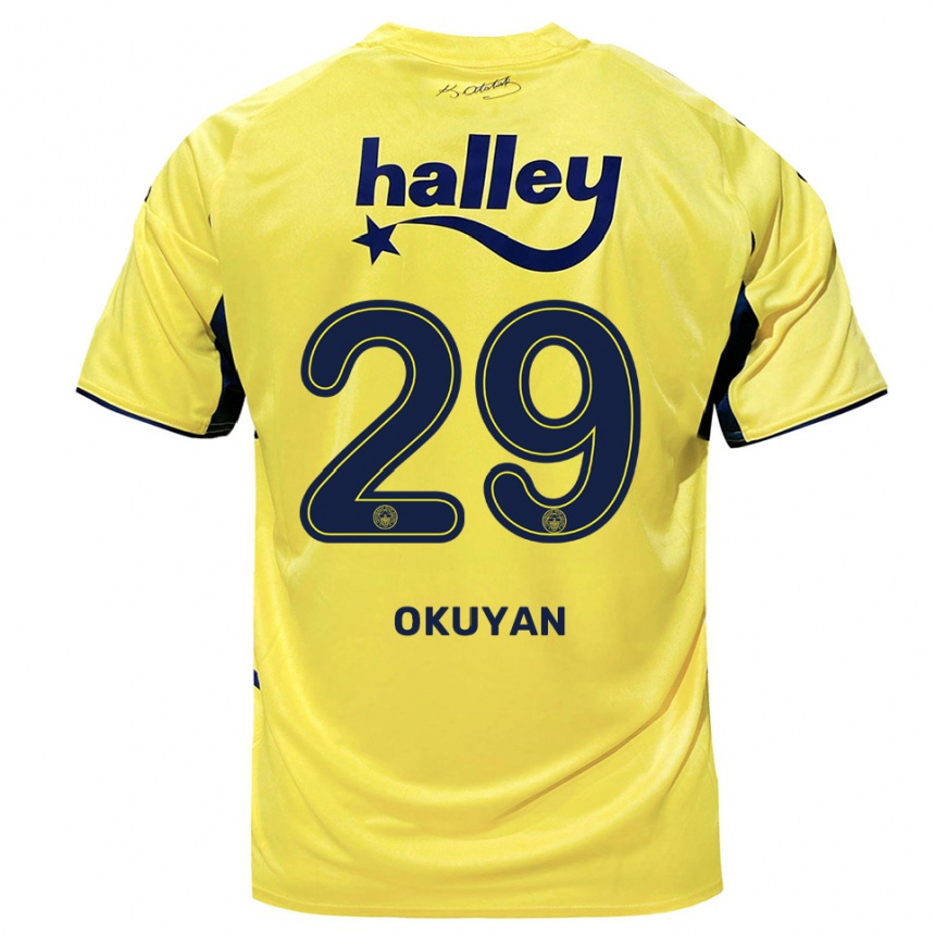 גברים כדורגל Mevlüde Okuyan #29 צהוב כחול נייבי הרחק ג'רזי 2025/26