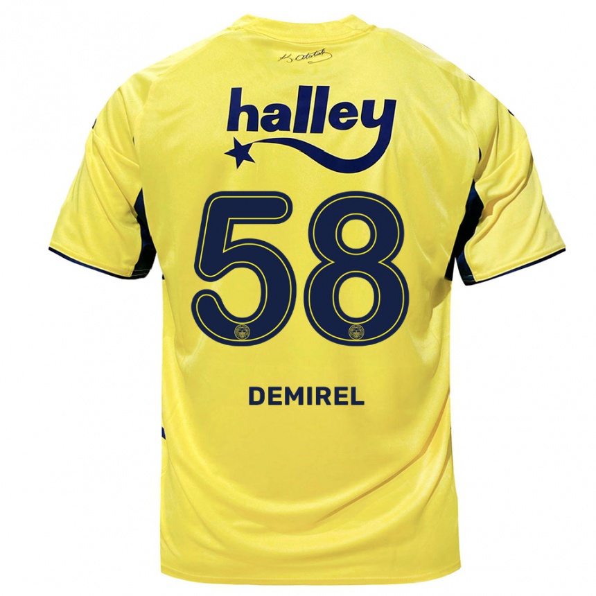 גברים כדורגל Görkem Demirel #58 צהוב כחול נייבי הרחק ג'רזי 2025/26