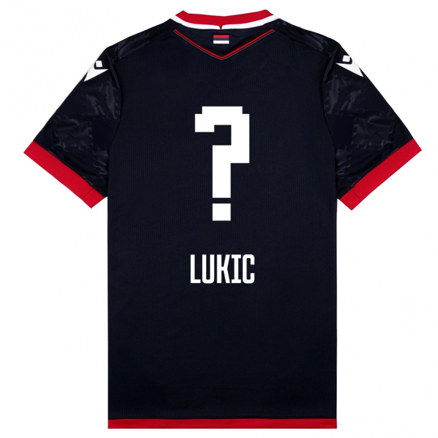 גברים כדורגל Bogdan Lukic #0 שחור אדום הרחק ג'רזי 2025/26