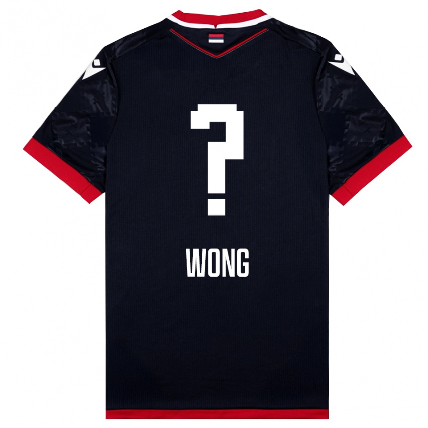 גברים כדורגל Luka Wong #0 שחור אדום הרחק ג'רזי 2025/26