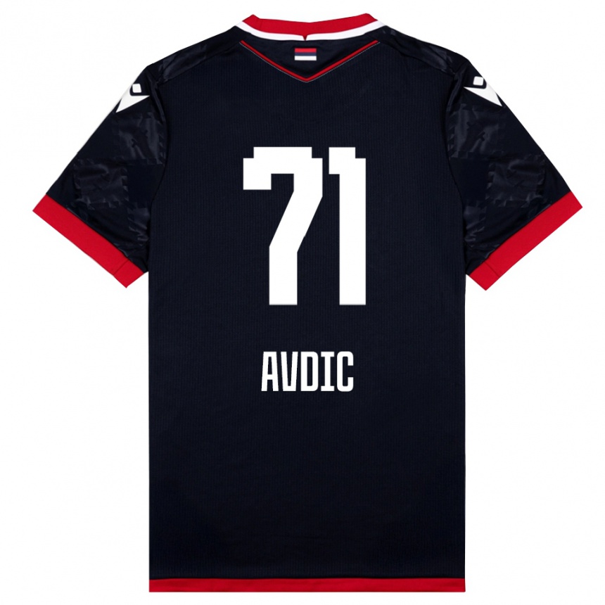 גברים כדורגל Adem Avdic #71 שחור אדום הרחק ג'רזי 2025/26