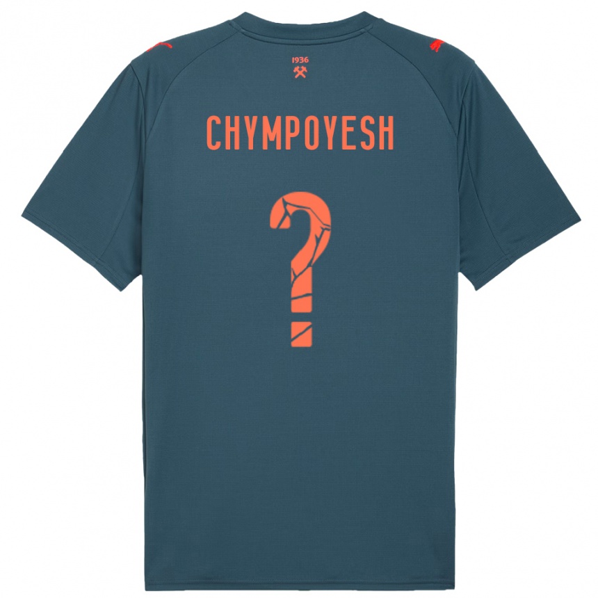 גברים כדורגל Vladyslav Chympoyesh #0 כחול נייבי אדום הרחק ג'רזי 2025/26