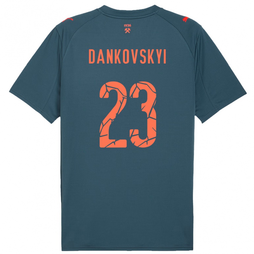 גברים כדורגל Yegor Dankovskyi #23 כחול נייבי אדום הרחק ג'רזי 2025/26