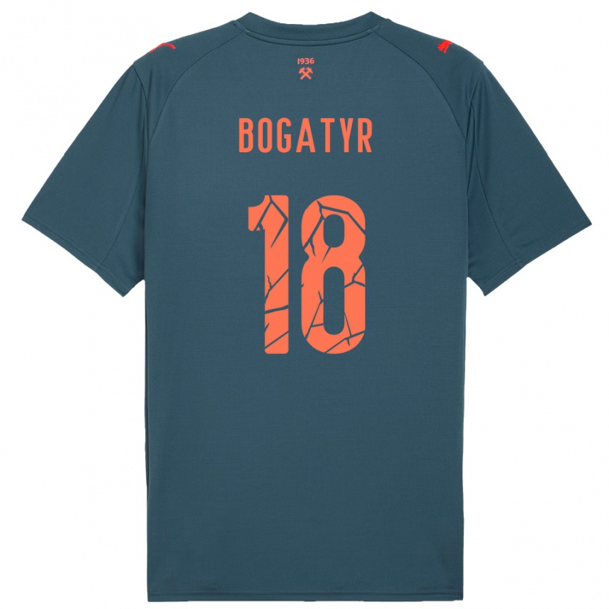 גברים כדורגל Mykyta Bogatyr #18 כחול נייבי אדום הרחק ג'רזי 2025/26