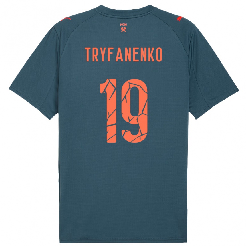 גברים כדורגל Bogdan Tryfanenko #19 כחול נייבי אדום הרחק ג'רזי 2025/26