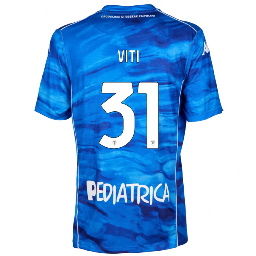 נשים כדורגל Vittorio Viti #31 כחול לבן ג'רזי ביתית 2025/26