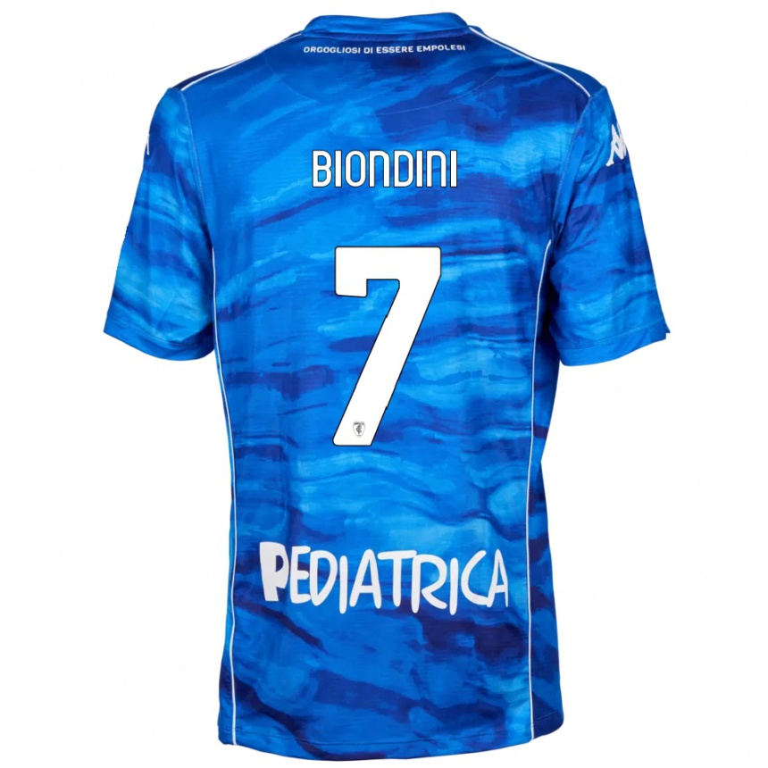 נשים כדורגל אדוארדו ביונדיני #7 כחול לבן ג'רזי ביתית 2025/26