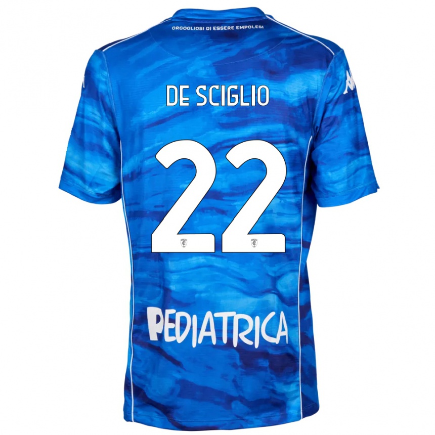 נשים כדורגל מתיה דה שיליו #22 כחול לבן ג'רזי ביתית 2025/26