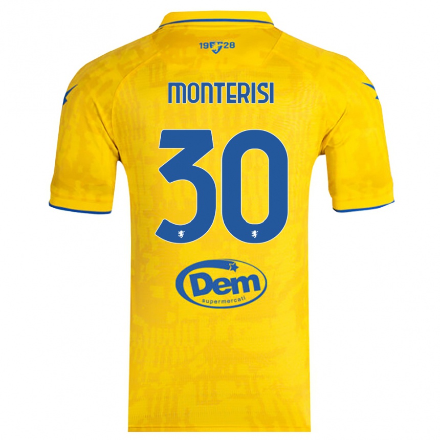 נשים כדורגל אילריו מונטריסי #30 צהוב כחול ג'רזי ביתית 2025/26