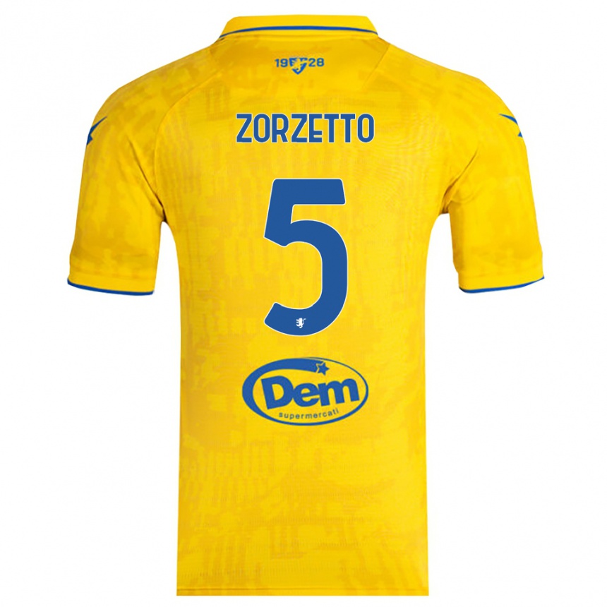 נשים כדורגל Bruno Zorzetto #5 צהוב כחול ג'רזי ביתית 2025/26