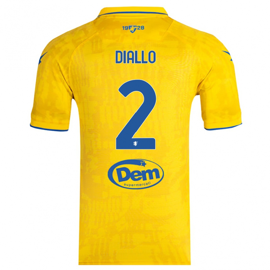 נשים כדורגל Abdoul Diallo #2 צהוב כחול ג'רזי ביתית 2025/26