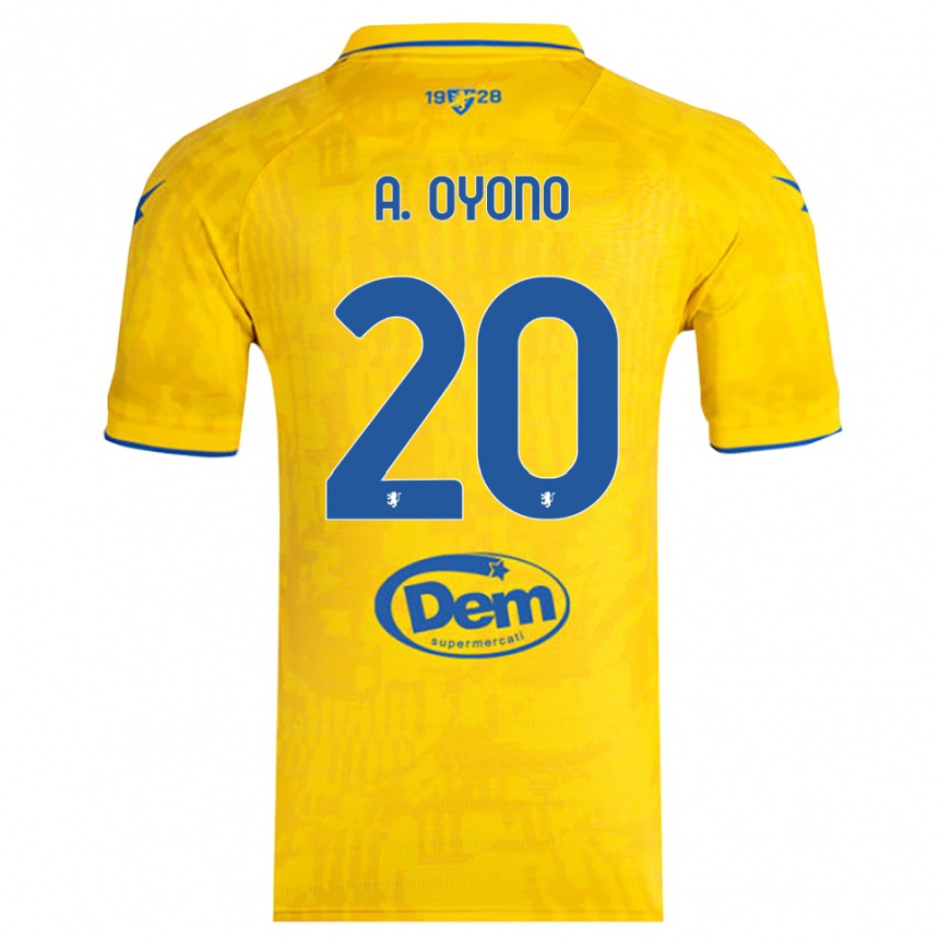נשים כדורגל אנתוני אויונו #20 צהוב כחול ג'רזי ביתית 2025/26