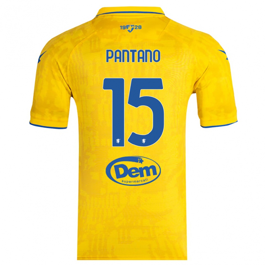 נשים כדורגל Christian Pantano #15 צהוב כחול ג'רזי ביתית 2025/26