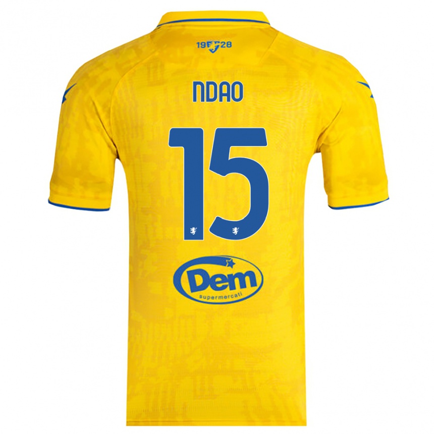 נשים כדורגל Yankhoba Ndao #15 צהוב כחול ג'רזי ביתית 2025/26