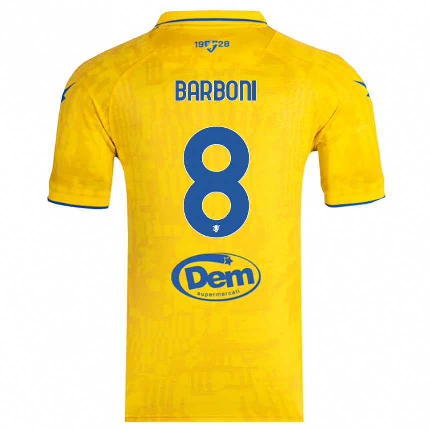 נשים כדורגל David Barboni #8 צהוב כחול ג'רזי ביתית 2025/26